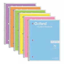 Oxford Spiral Notebook 6 Unidades, 1 Tema, Papel Rayado Univ