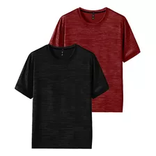 Kit 2 Camisas Camisetas Treino Masculina Plus Size Dry Fit 