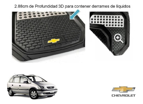 Tapetes 4pz Bandeja 3d Logo Chevrolet Zafira 2005 Foto 3