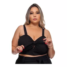 Cropped Top Blusa Plus Size Verão Super Barato