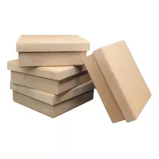 Kit 4 Caixas Para Decorar De Mdf Tampa Sapato 10x10x5 Cru