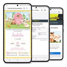 Convite Interativo - Fazendinha Rosa - Sistema Confirmação