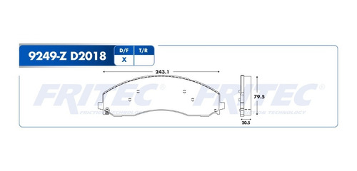 Balatas Delanteras Ceramicas Hd Fritec Ford F450 Sduty 17-19 Foto 2