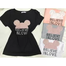 Blusinha Believe + Tiara De Brinde