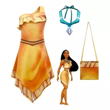 Pocahontas Cosplay Niñas Halter Vestidos Irregulares