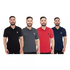 Kit 4 Camiseta Blusa Camisa Gola Polo Masculina Piquet