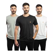 Kit 3 Camisetas Masculina Slim Ecológica Atacado/revenda 02