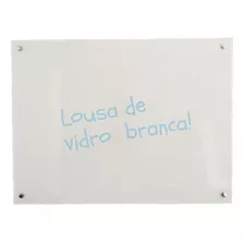 Lousa De Vidro Branca 60x40 Cm