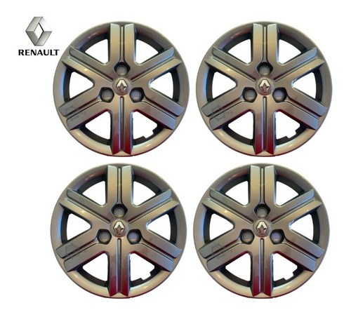 Tapones De Rin Renault Kwid Originales 14  Humo 2023 (4pzs) Foto 6