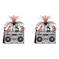 Beistle 57360 1-pack Boom Box Centro De Mesa, 2 Piezas, Mul