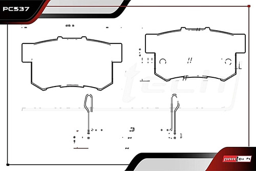 Balatas Garantizadas Traseras Partech Csx L4 1.8l 06 - 11 Foto 2