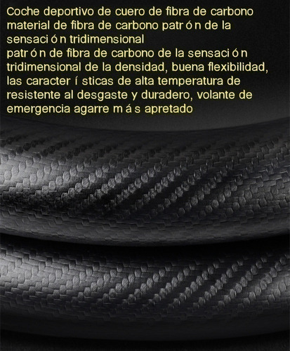 Funda De Volante Redonda De Fibra De Carbono Para Chery Foto 2