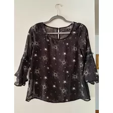 Blusa Manga Larga Cuesta Blanca Estrellas Talla 40 S