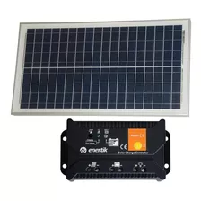 Pack Panel Fotovoltaico 30w Regulador Solar 5a Enertik