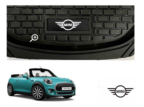 Tapetes 4pz Charola 3d Logo Mini Convertible 2019 2020 2021 Foto 4