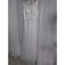 Vestido De Novia Blanco Usado Una Sola Vez 