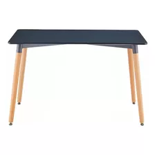 Mesa De Comedor 120x80 Rectangular - Negra