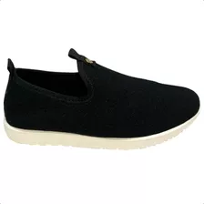 Tênis Clássico Esportivo Academia Slip On Tecido Via Uno 