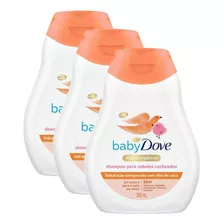 Kit 3 Shampoos Baby Dove Cabelos Cacheados 200ml
