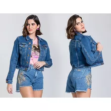 Jaqueta Jeans Stabulos Feminina Básica Lançamento Premium