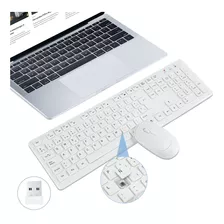 Con Ñ Kit Teclado Y Mouse Español Inalámbrico Para Laptop Pc