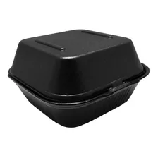 Contenedor Hamburguesero 6x6 Negro Reyma 1 Paq (125pzs)