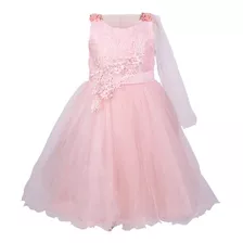 Vestido De Flores Con Capa De Medio Hombro Para Niña