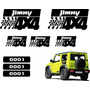 Franja Calcomana Sticker Jimny 4x4 Offroad Jabali