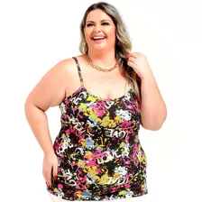 Kit 7 Regatas Plus Size De Alcinha - Estampada - Atacado