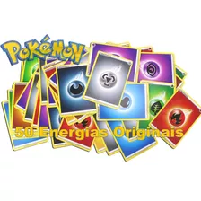 Lote 50 Cards Cartas De Energia Pokémon + Brindes