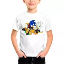 Camiseta Infantil Sonic Miles Shadow Silver The Hedgehog #32