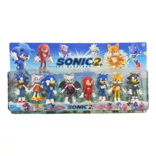 Kit 8 Bonecos Sonic & Seus Amigos Coleção Infantil Brinquedo