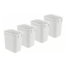 Papelera Acrimet 13qt 4 Paquete Color Blanco