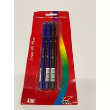 Caneta Esferográfica 1 Mm Vx- Pen Vmp 4 Un (azul,verm,preta)