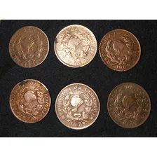 Monedas 5 Centavos Años 1966, 1967, 1969, 1970, 1973, 1978