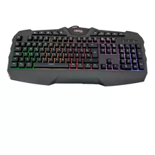 Teclado Usb Gamer Grande Español Soul Negro Pc Escritorio