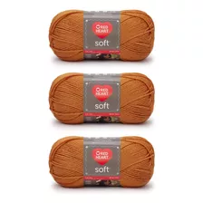 Hilo Suave Red Heart, Paquete De 3, Color Mandarina, 3 Unida