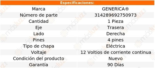 1- Chapa Puerta Elect Trasera Der Ford Escape 08/12 Generico Foto 4