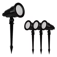 Kit 3 Luminária Espeto Jardim Lâmpada Cob Led 7w Luz Verde