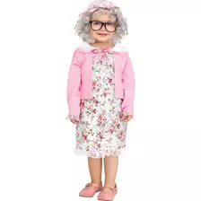 Disfraz Talla Large (3t-4t) Para Niña De Abuelita Halloween