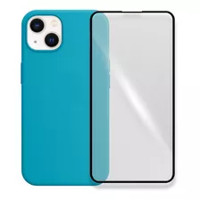 Capa Silicone Compatível Com iPhone 13 Mini + Película 3d