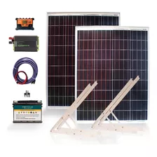 Kit Solar Completo Con 2 Paneles 80w Energia 220 Bateria K14