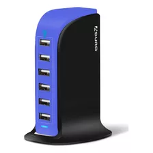 Aduro - Estacin De Carga De 6 Puertos Usb 40w De Escritorio,