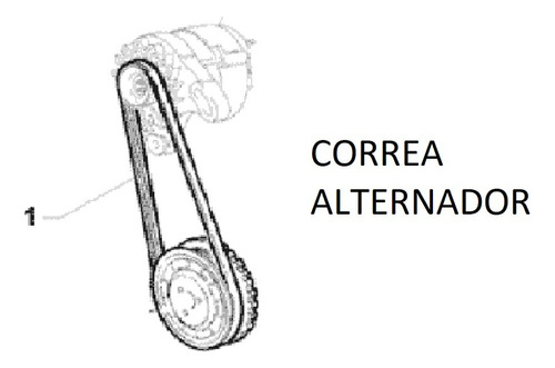 Correa Alternador Accesorio Fiat New Fiorino Fire 1.4 S/aire Foto 2