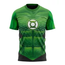 Camiseta Adulto - Traje Lanterna Verde - Tecido Dryfit