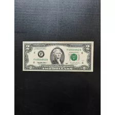 Cédula Estrangeira 2 Dólares Americano Fe C/leves Manchas 