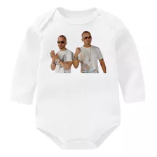 Body Manga Larga Bebe Personalizado Wisin Y Yandel