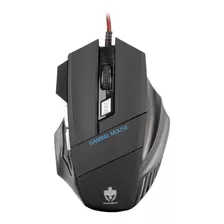 Mouse Gamer Óptico Usb Evolut Predator 2400 Dpi Led 6 Botões Cor Preto