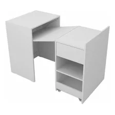 Escritorio Corsa Plegable Mdf De 140cm X 76cm X 45cm Blanco