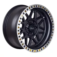 Ams 17x9 6x135 Et-15 Mate Black Silver Off Road (4 Llantas)